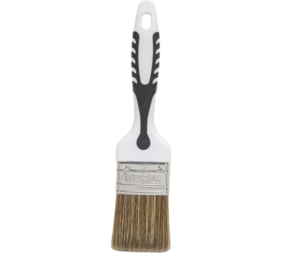 Кисть DECOR Black White для лака 50x15мм, темная щетина, 2К ручка 830-050 11607152