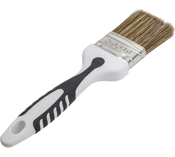 Кисть DECOR Black White для лака 50x15мм, темная щетина, 2К ручка 830-050 11607152