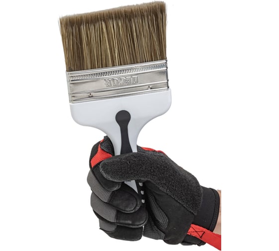 Кисть DECOR Black White для лака 100x15мм, темная щетина, 2К ручка 830-100 11607150