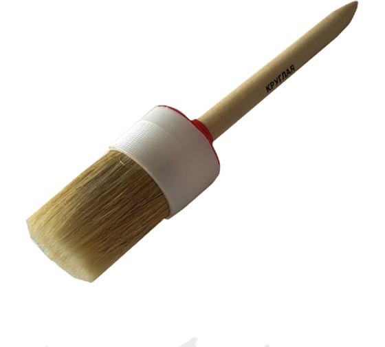 Кисть DECOR круглая, №16, светлая щетина, деревянная ручка 740-055 11607413 1