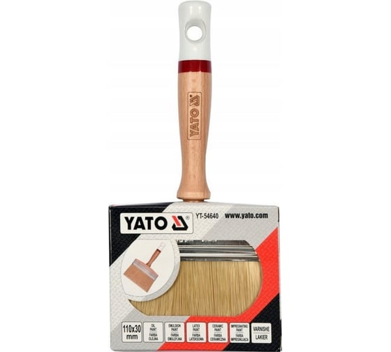 Кисть-макловица YATO 110x30мм, деревянная ручка YT-54640