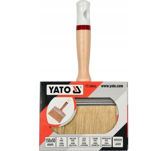 Кисть-макловица YATO 150x50мм, деревянная ручка YT-54642