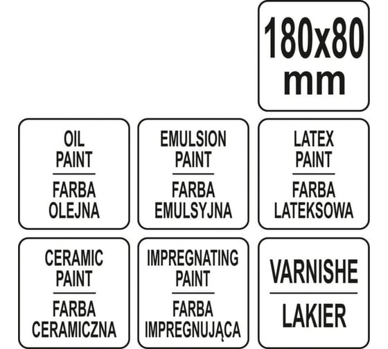 Кисть-макловица YATO 180x80мм, деревянная ручка YT-54651