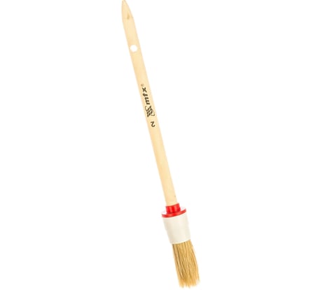 Круглая кисть MTX № 2, натуральная щетина, деревянная ручка// 82072