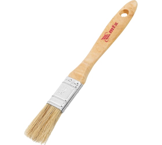 Плоская кисть Евро 3/4, MTX, натуральная щетина, деревянная ручка// 83050