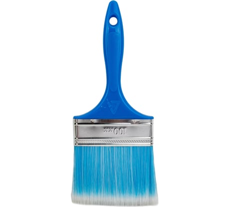 Плоская кисть Управдом "Universal Aqua" 100мм, голубая искуcственная щетина 4100000595