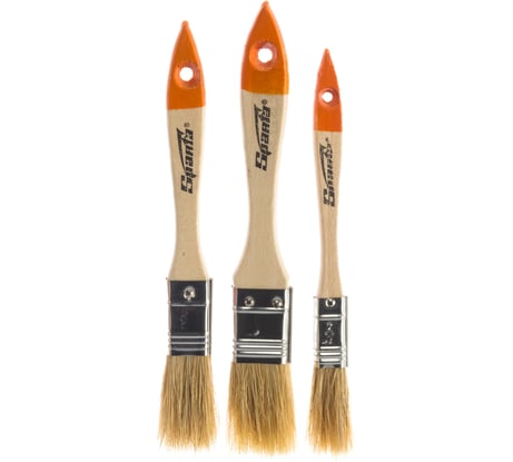 Набор плоских кистей 3 шт SPARTA 841115