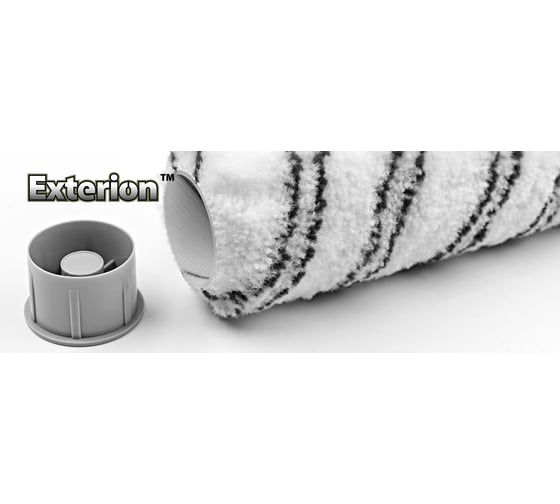 Малярный валик Rollingdog Exterion большой, 450 мм, премиум полиамид, ворс 18 мм, диаметр 38 мм, 2 пластиковые заглушки в комплекте 00400