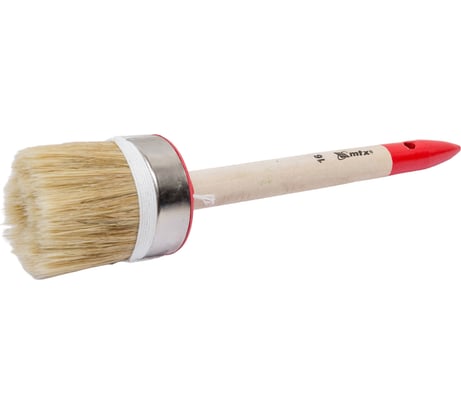Круглая кисть №16 MTX Профи  натуральная щетина, деревянная ручка / 82053