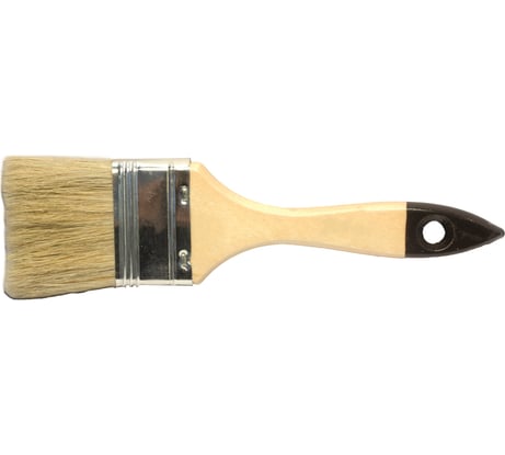 Плоская кисть 888 натуральная щетина 2,5'' - 63 мм * 13 мм Сказка 0126040