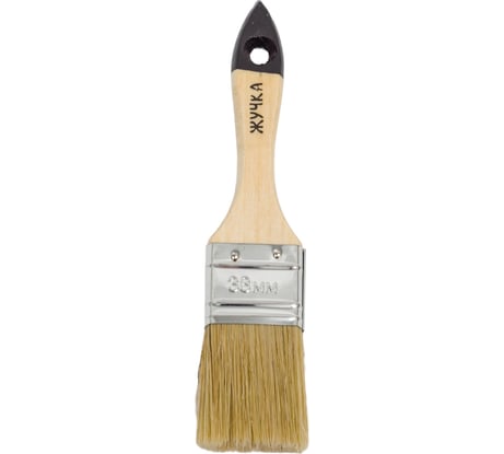 Плоская кисть 888 натуральная щетина 1,5'' - 38 мм * 13 мм Сказка 0126020