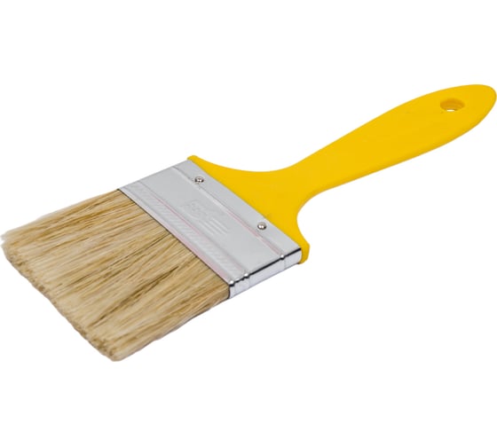 Плоская кисть 888 из смесовой щетины 2,5" 63мм пласт. ручка - Микс 0125540 1
