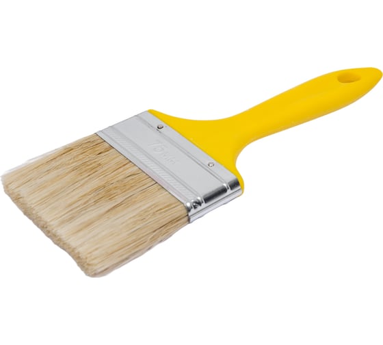 Плоская кисть 888 из смесовой щетины 3,0" 75мм пласт. ручка - Микс 0125550 1