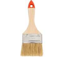 Плоская кисть 888 натуральная щетина 2,5'' - 63 мм * 10 мм Стандарт 0126240