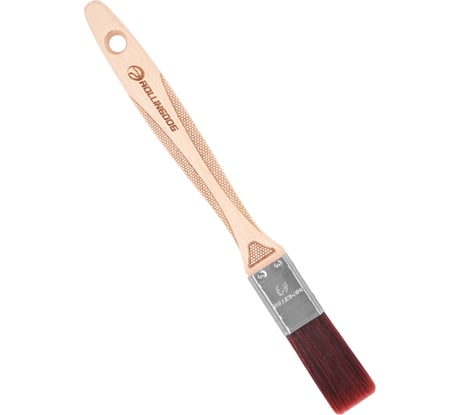 Малярная плоская кисть Rollingdog DOBERMAN X1000 1, 25,4 мм, прямой срез, щетина 100 премиальная синтетическая нить 10265