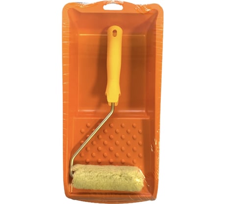 Малярный набор для шероховатых поверхностей МЕЛОДИЯ ЦВЕТА ванночка 330x170 мм, валик 110 мм полиакрил 240-2110-2+ванн(оранж)