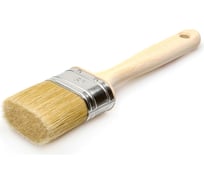 Овальная кисть Лазурный берег для работ с лаками и красками на масляной основе, натуральная щетина, КО-50 дер. ручка