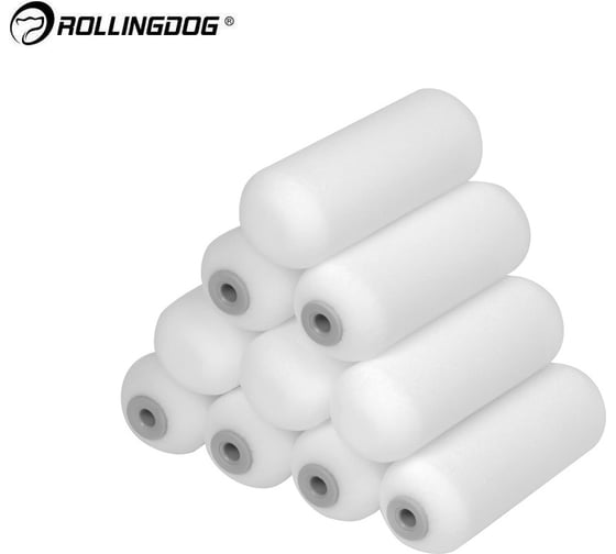 Малярный мини-валик Rollingdog Gloss-King из поролона высокой плотности, 100 мм, 10 шт, 00348
