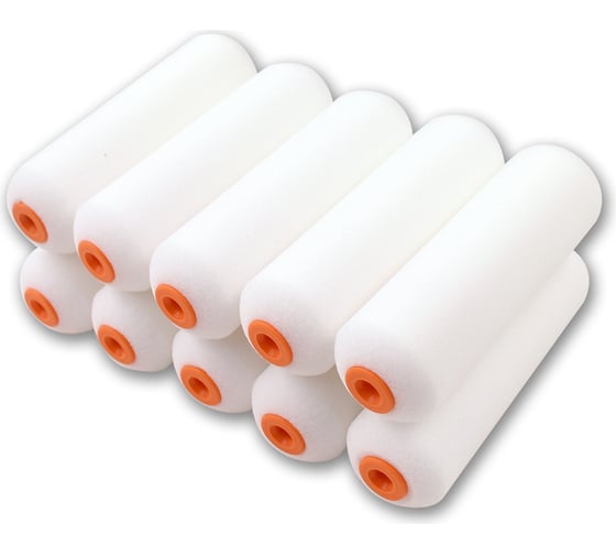 Малярный мини-валик Rollingdog Gloss-King из поролона высокой плотности, 100 мм, 10 шт, 00348 1