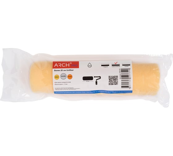 Каркасный валик ARCH PRO SILVER Унифибер ворс 12 мм,  25 см/38 мм 282125