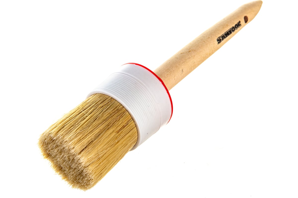 Круглая кисть SANTOOL №16 55 мм с деревянной ручкой 010115-016 ...