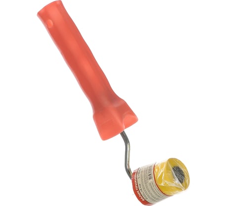 Валик прижимной для обоев резиновый желтый 50 мм КУРС 02976