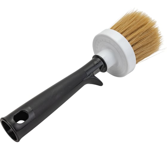 Круглая кисть DECOR 612-050 кр-50 d50 мм, светлая смешанная щетина, пластиковая ручка 11608246