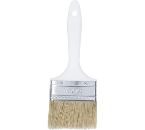 Плоская кисть Korvus хобби 0103430 натуральная щетина, пластиковая рукоятка, 75 мм Лк-00014237