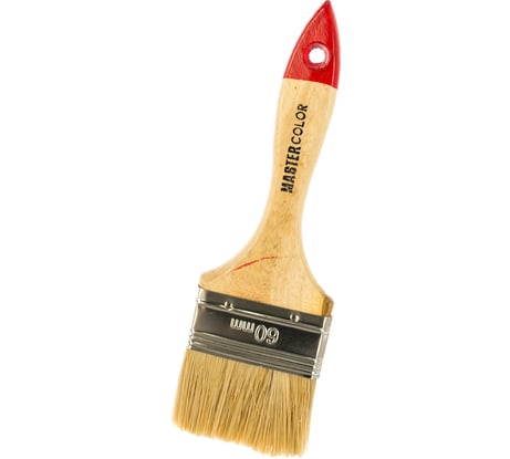 Флейцевая кисть, натуральная щетина, 55% топс, лакированная ручка, ширина 60мм МASTER COLOR 30-0014