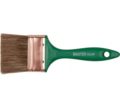 Флейцевая кисть, толщина 11мм, 70% ПЭT / 30% натуральная щетина, нержавеющий обжим, пластиковая ручка, ширина 30мм МASTER COLOR 30-0231