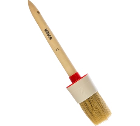 Кисть Стандарт (круглая, натуральная щетина, деревянная рукоятка) 50мм Biber 31186 тов-001899