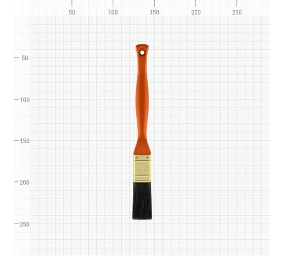 Кисть (плоская, натуральная черная щетина) 25мм ВАРЯГ 31221 тов-148744