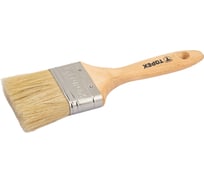 Плоская кисть 2,5 дюйма (деревянная ручка, для всех видов ЛКМ, универсал) TOPEX Профи 20B923