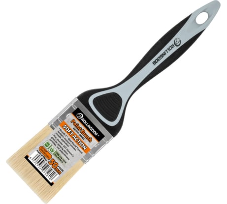 Кисть Rollingdog BX1000 малярная плоская 50 мм, прямой срез, щетина 100% синтетическая нить, мягкая 10600