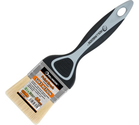 Кисть Rollingdog BX1000 малярная плоская 65 мм, прямой срез, щетина 100% синтетическая нить, мягкая 10601