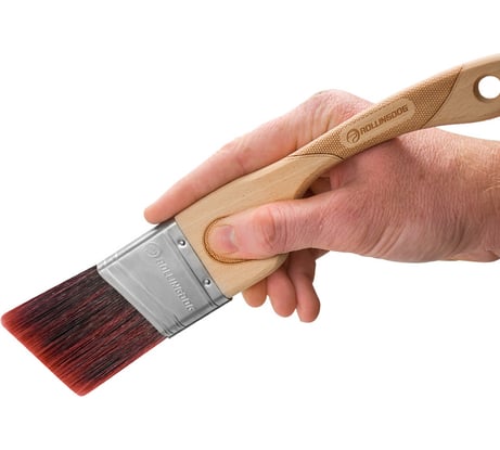 Кисть Rollingdog DOBERMAN X1000 малярная плоская с эргономичной ручкой 2 (50,8 мм), угловой срез, щетина 100% премиальная синтетическая нить 10273