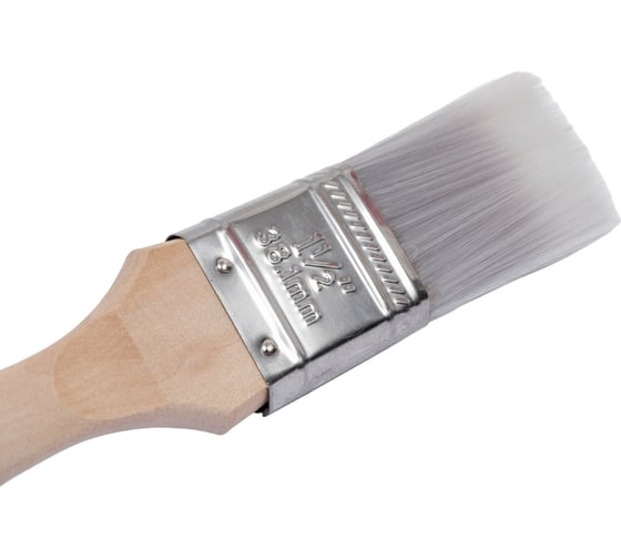 Плоская кисть Platinum 1.5", искусственная щетина, деревянная ручка MTX  83320