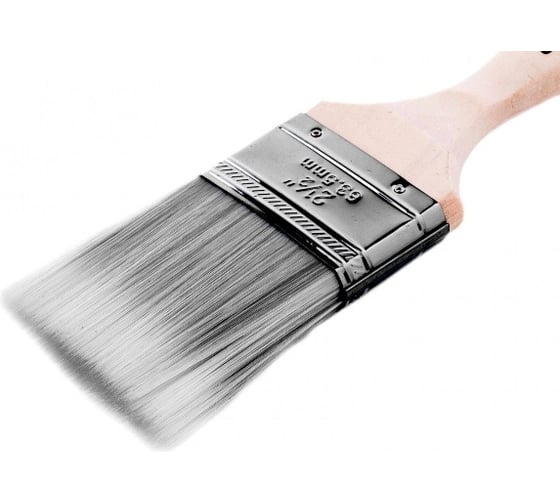 Плоская кисть Platinum 2.5", искусственная щетина, деревянная ручка MTX 83330
