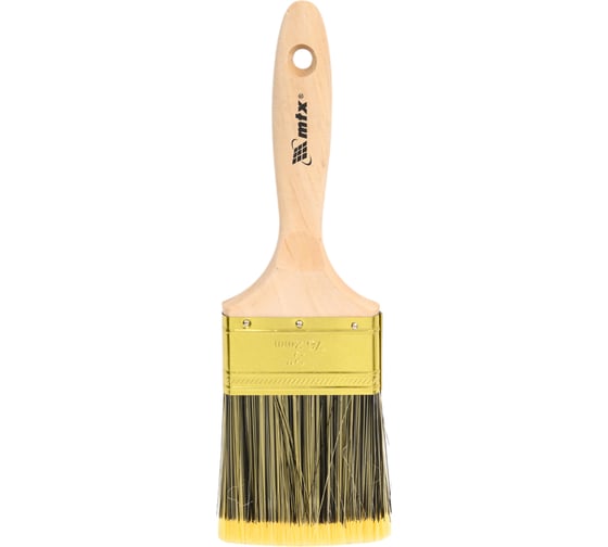 Плоская кисть Golden 3", искусственная щетина, деревянная ручка MTX 83226