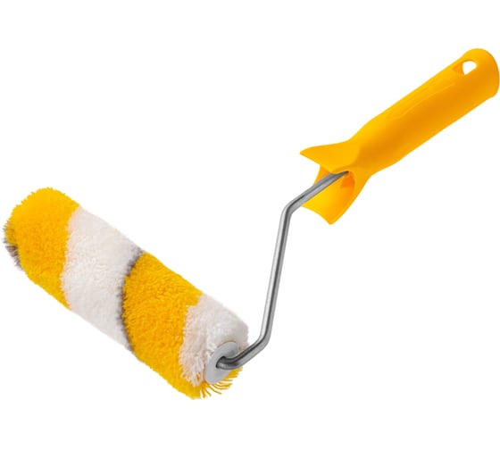 Валик Акор для эмалей, ролик-миди 160 мм, полиакрил 12 мм, кронштейн 6 мм, Эксперт 802 30 160