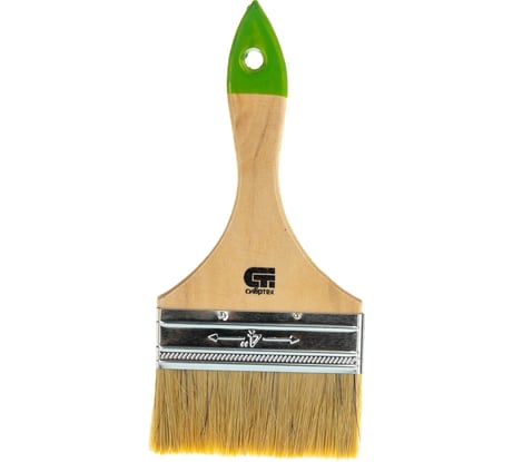 Плоская кисть, 100 мм натуральная щетина, деревянная ручка СИБРТЕХ 82266