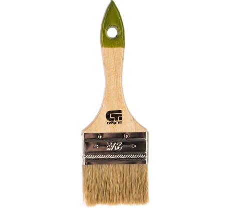 Плоская кисть, 63 мм натуральная щетина, деревянная ручка СИБРТЕХ 82264