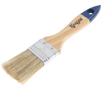 Кисть ТУНДРА плоская, натуральная щетина, деревянная рукоятка, 1.5, 38 мм 881503