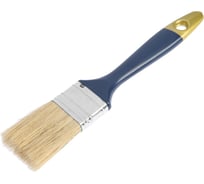 Кисть ТУНДРА плоская, натуральная щетина, пластиковая рукоятка, 1.5, 38 мм 881516