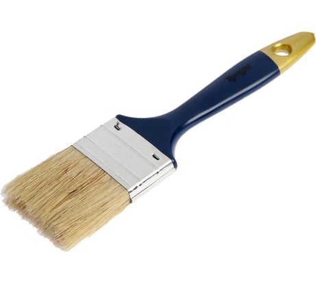 Кисть ТУНДРА плоская, натуральная щетина, пластиковая рукоятка, 2, 50 мм 881517