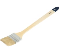 Кисть ТУНДРА радиаторная, натуральная щетина, деревянная рукоятка, 2.5, 63 мм 881548