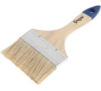 Кисть ТУНДРА плоская, натуральная щетина, деревянная рукоятка, 4, 100 мм 881507