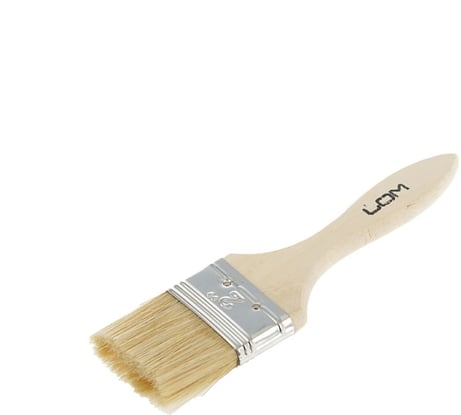 Кисть ЛОМ плоская, натуральная щетина, деревянная рукоятка, 2, 50 мм 1818219