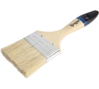 Кисть ТУНДРА плоская, натуральная щетина, деревянная рукоятка, 3, 75 мм 881531