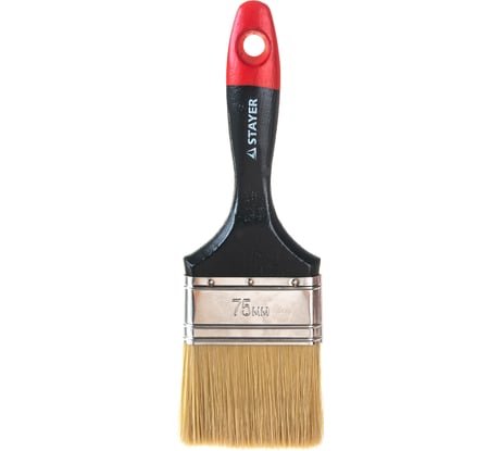 Плоская кисть STAYER Professional Universal светлая натуральная щетина, деревянная ручка, 75мм, 3" 0104-075